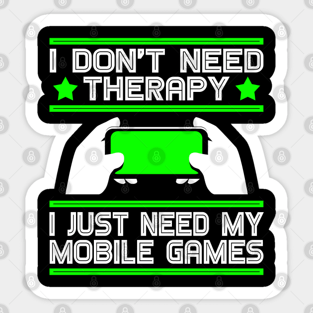Mobile Games Lover, Funny Gaming Gamer Gift Idea Sticker by AS Shirts